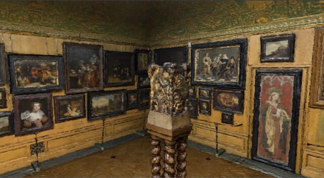 Image of voxelised art gallery